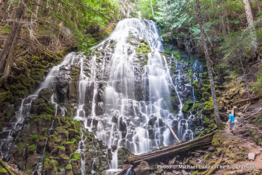 Ramona Falls en el Timberline Trail, Mount Hood, Oregon.