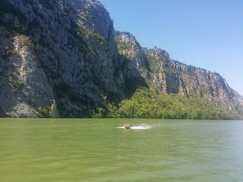 Justo antes de la parte más estrecha del Danubio, ¡130 m!