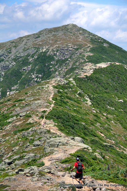 Senderismo en el AT sobre Franconia Ridge, White Mountains, NH