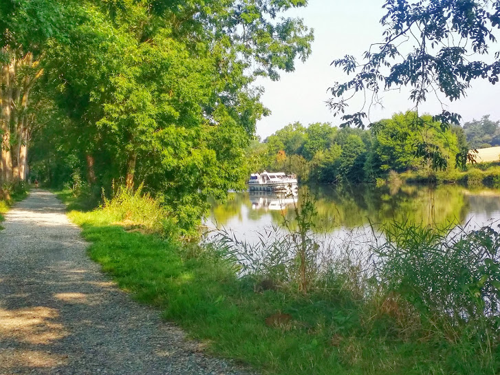 Un carril bici corre paralelo al río para que tenga la opción de andar en bicicleta y ponerse al día con el resto de su grupo en una de las muchas esclusas del canal.
