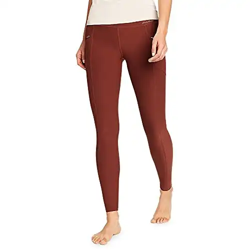 Leggings ajustados para mujer Eddie Bauer - Tiro alto, marta oscura, talla extra pequeña