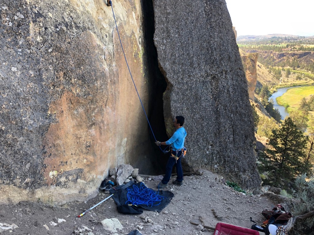 Revisión de la cuerda de escalada Mammut Infinity: Hiroki proporciona un aseguramiento atento. las capturas que experimentamos...
