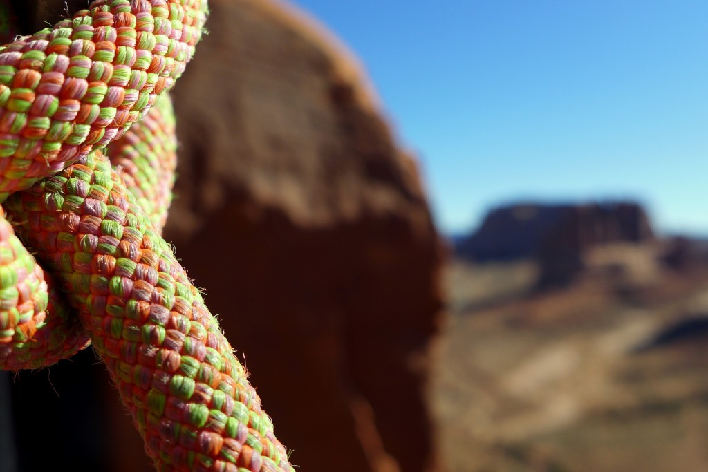 Revisión de la cuerda de escalada Sterling Fusion ion r: el Sterling Fusion ion r comienza a mostrar desgaste pero estÔ rodeado de...