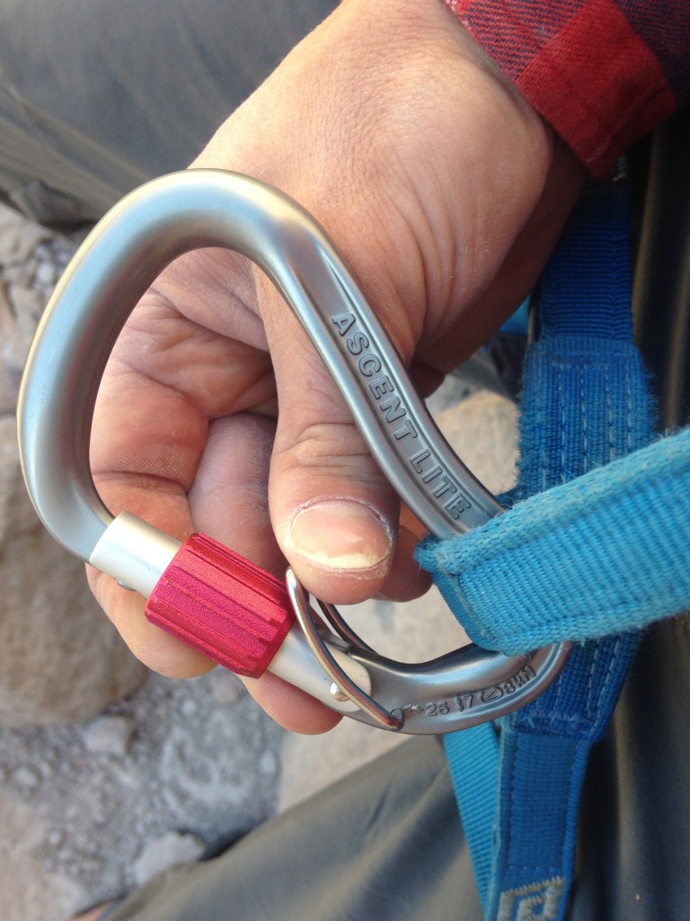 Revisión del mosquetón de bloqueo Wild Country Ascent Lite Belay: la mayorĆa de nuestros revisores encontraron que el Ascent Lite era incómodo de sujetar.