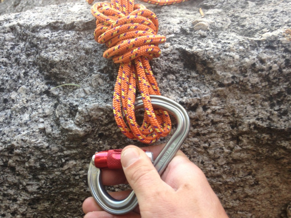 Revisión del mosquetón con bloqueo giratorio Petzl am'd: recortar puntos maestros grandes y gordos no es gran cosa con la puerta grande...