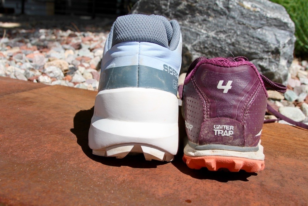 Revisión de las zapatillas de trail running altra superior 4.0 para mujer: la superior (a la derecha) estÔ mucho mÔs cerca del suelo y lejos...