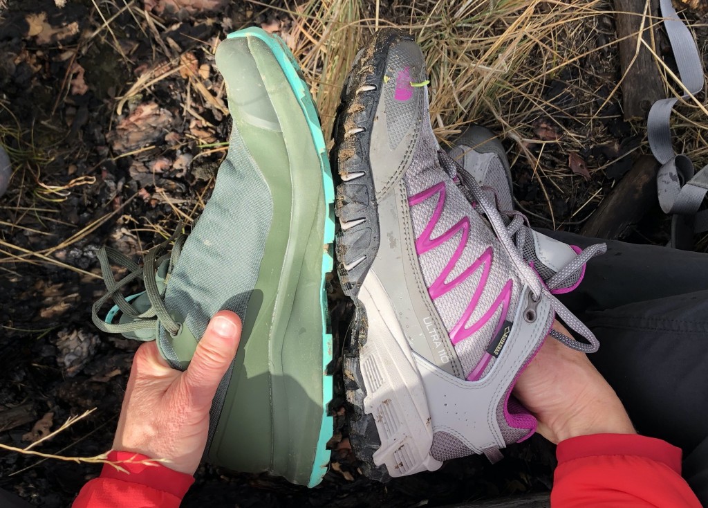 Revisión de arc'teryx aerios fl gtx para zapatos de senderismo para mujer: habĆa aproximadamente media diferencia de tamaƱo en la longitud, aunque ambos son...