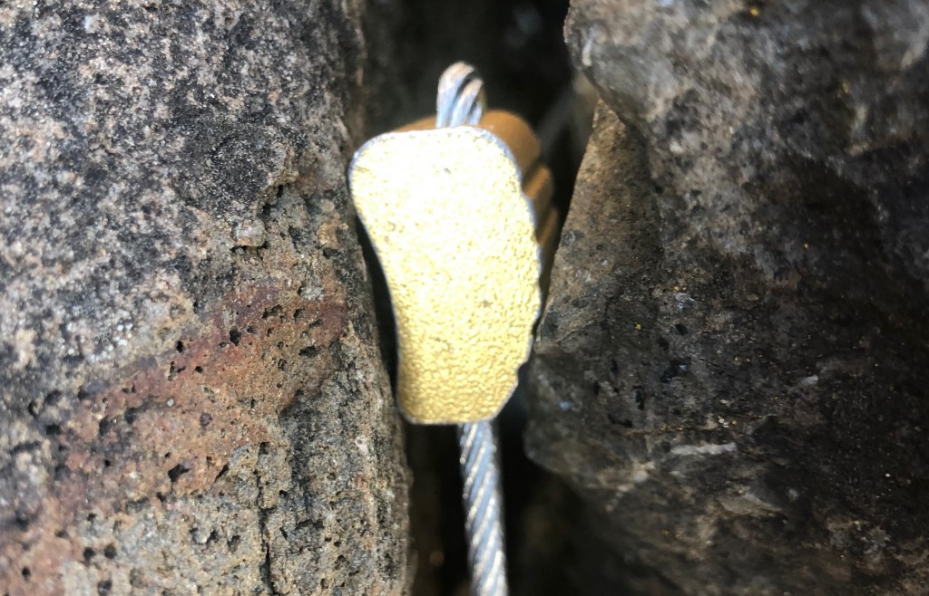 Revisión de la tuerca de escalada Camp USA Pro Nut: puedes ver en esta foto cómo la tuerca Pro tiende a tener menos superficie...