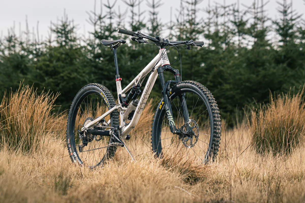 Ćter de pĆ”jaro 9 Foto en Ć”ngulo de la bicicleta de montaƱa con suspensión total Bird Aether 9