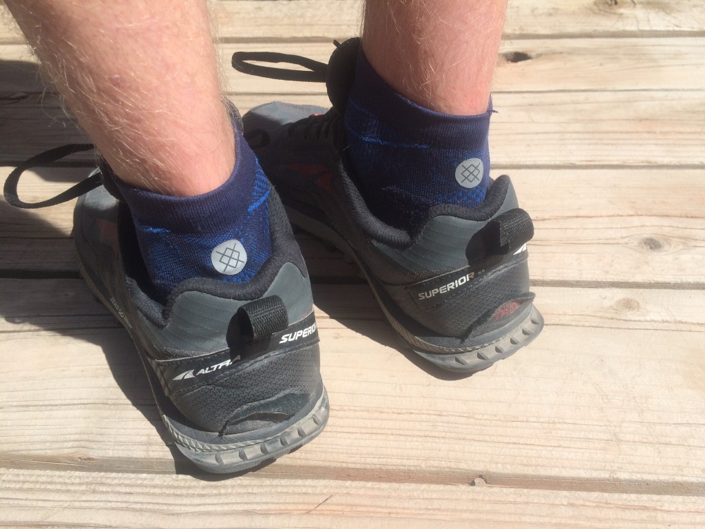 Revisión de los calcetines para correr stance appalachian qtr: puedes ver en esta foto la altura que se entiende cuando la postura llama...